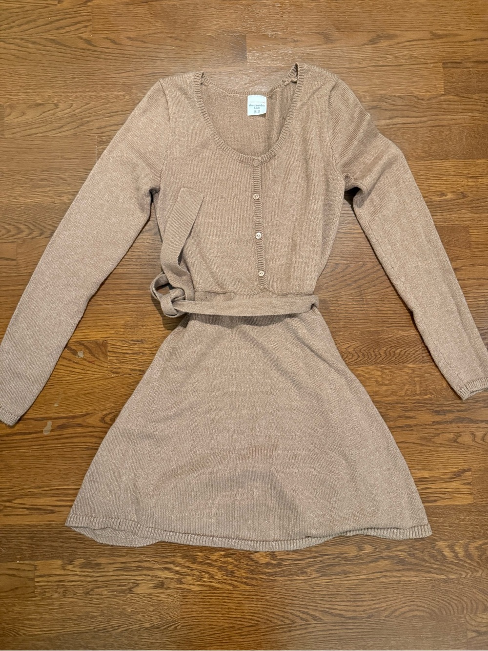 abercrombie kids soft knit dress - light brown